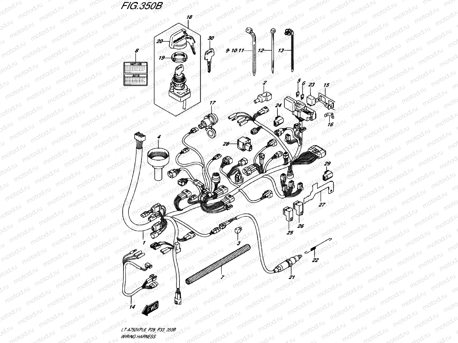 WIRE HARNESS (LT-A750XPZL6 P28)