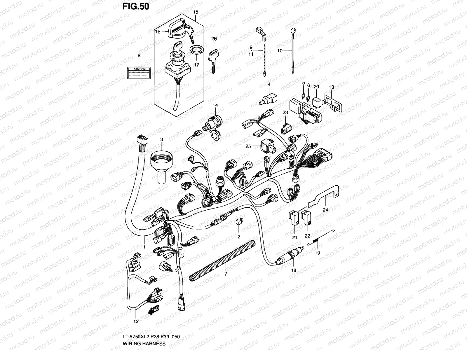 WIRE HARNESS (LT-A750XZL2 P33)