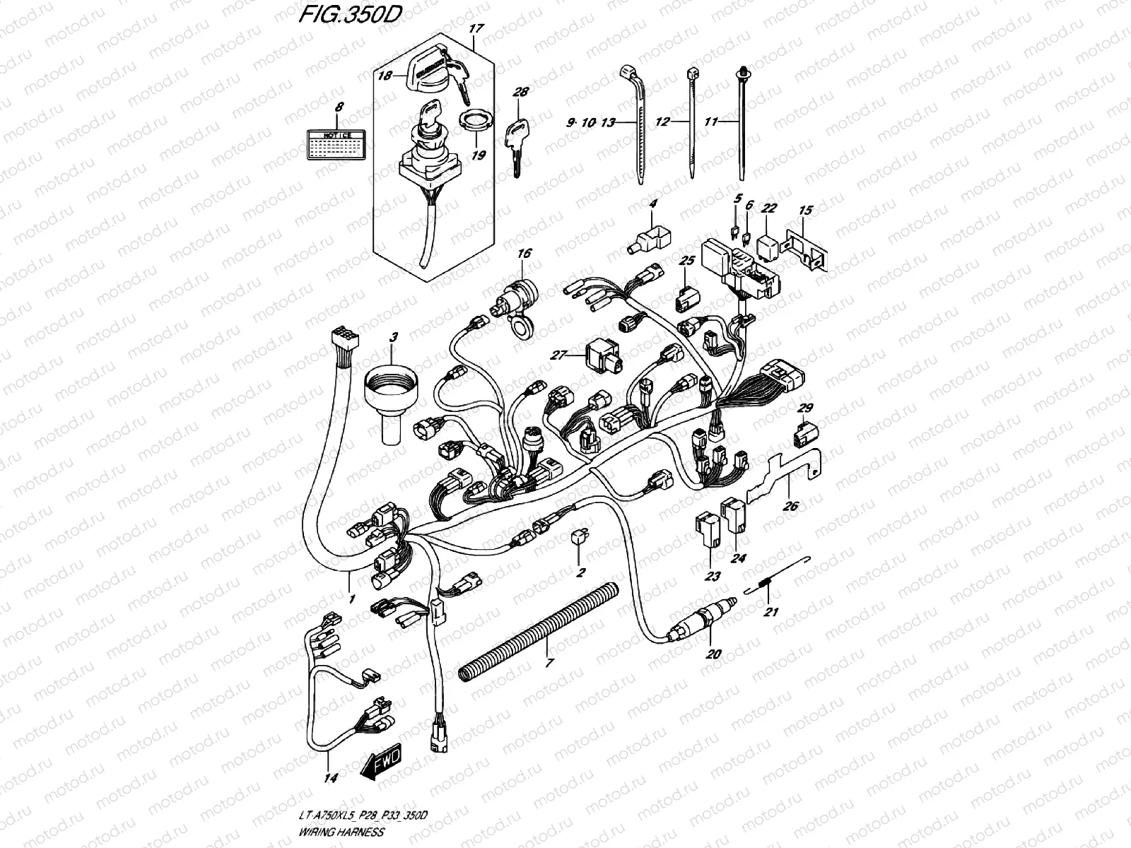 WIRE HARNESS (LT-A750XZL5 P33)