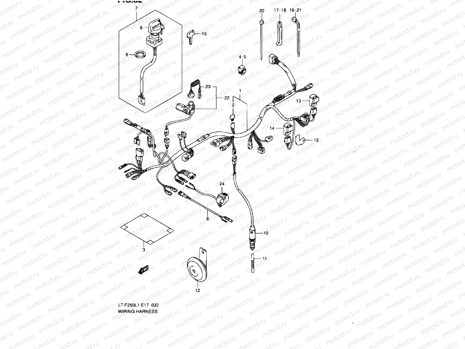 WIRE HARNESS (LT-F250L1 E17)