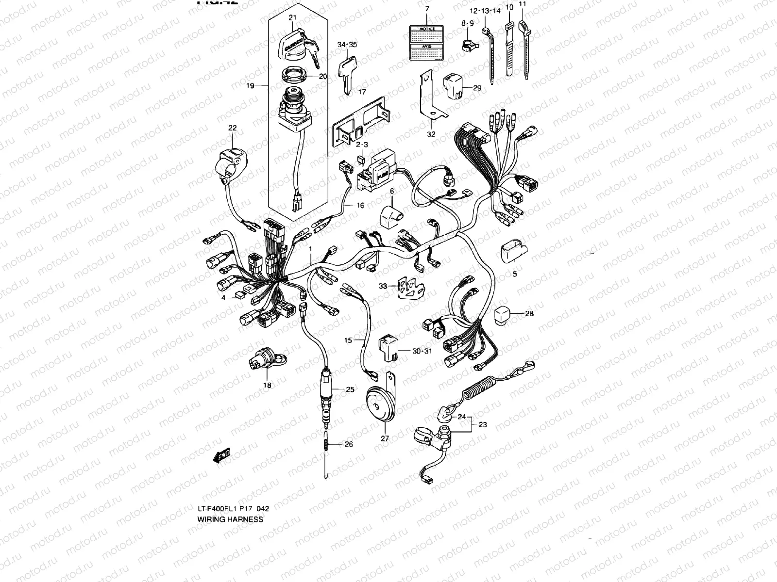 WIRE HARNESS (LT-F400FL1 P17)