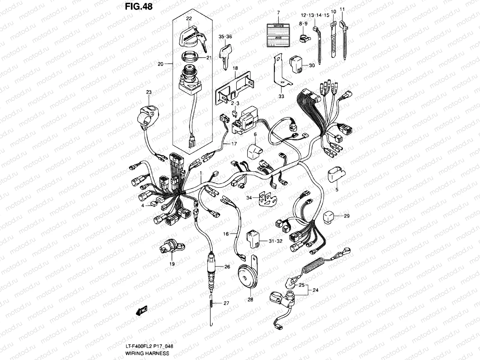 WIRE HARNESS (LT-F400FL2 P17)