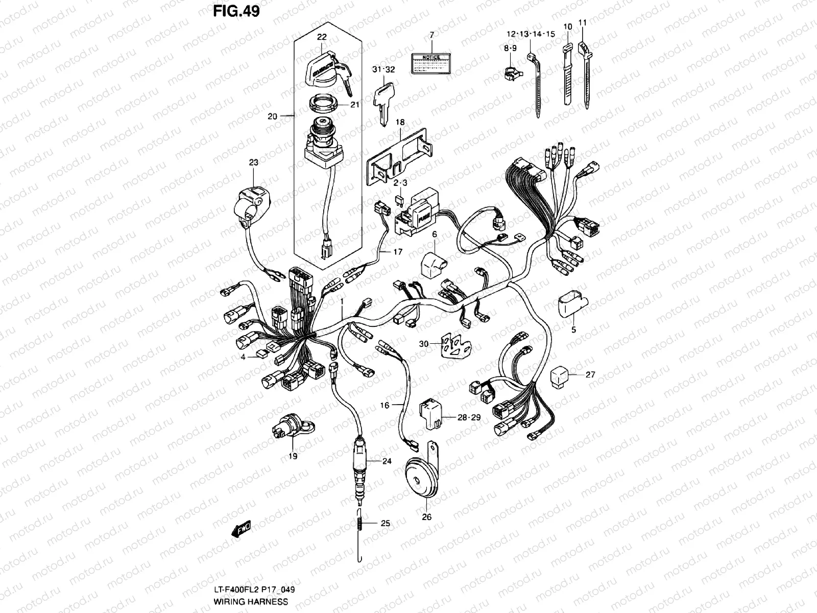 WIRE HARNESS (LT-F400FL2 P24)
