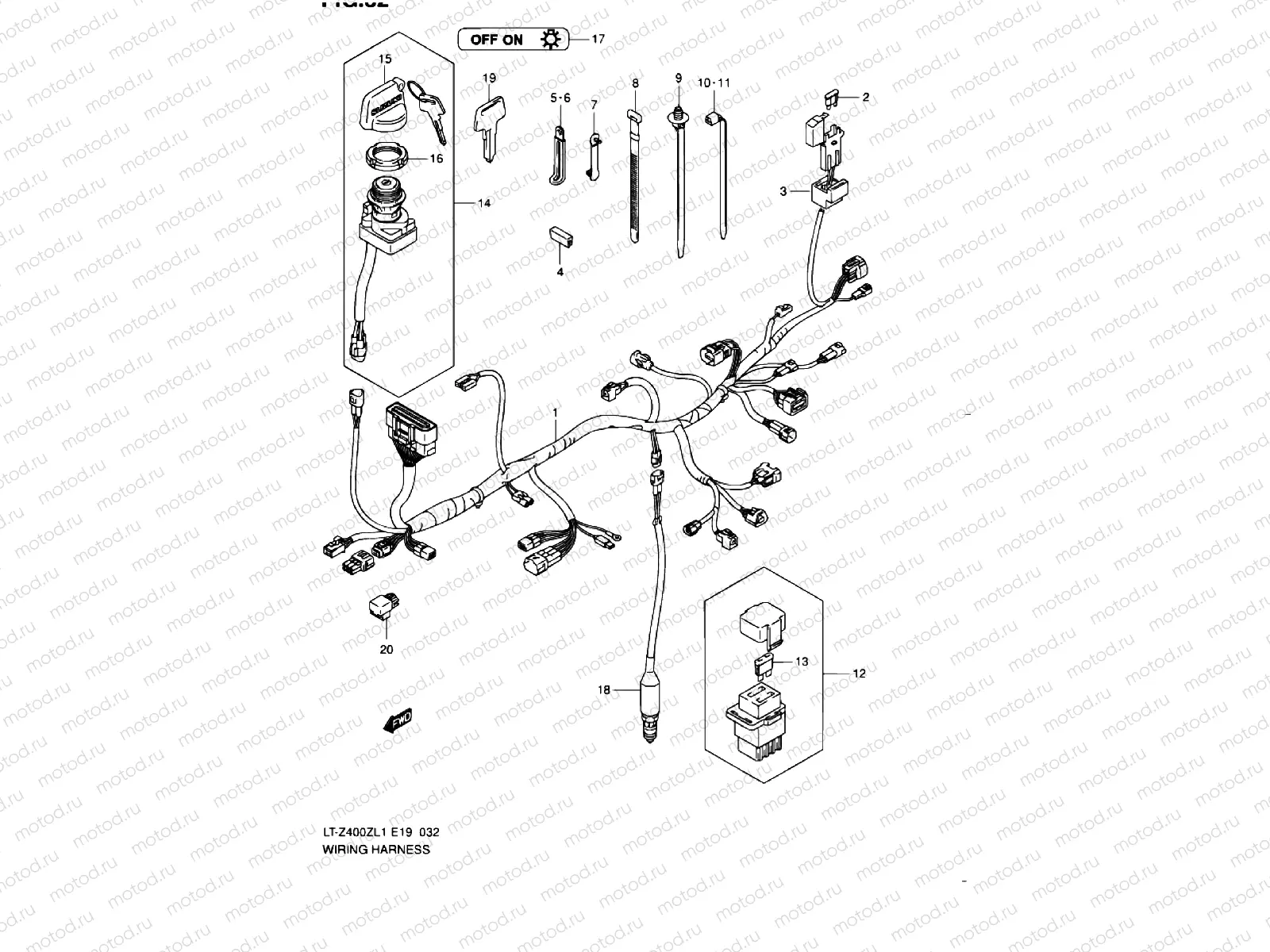 WIRE HARNESS (LT-Z400ZL1 E19)