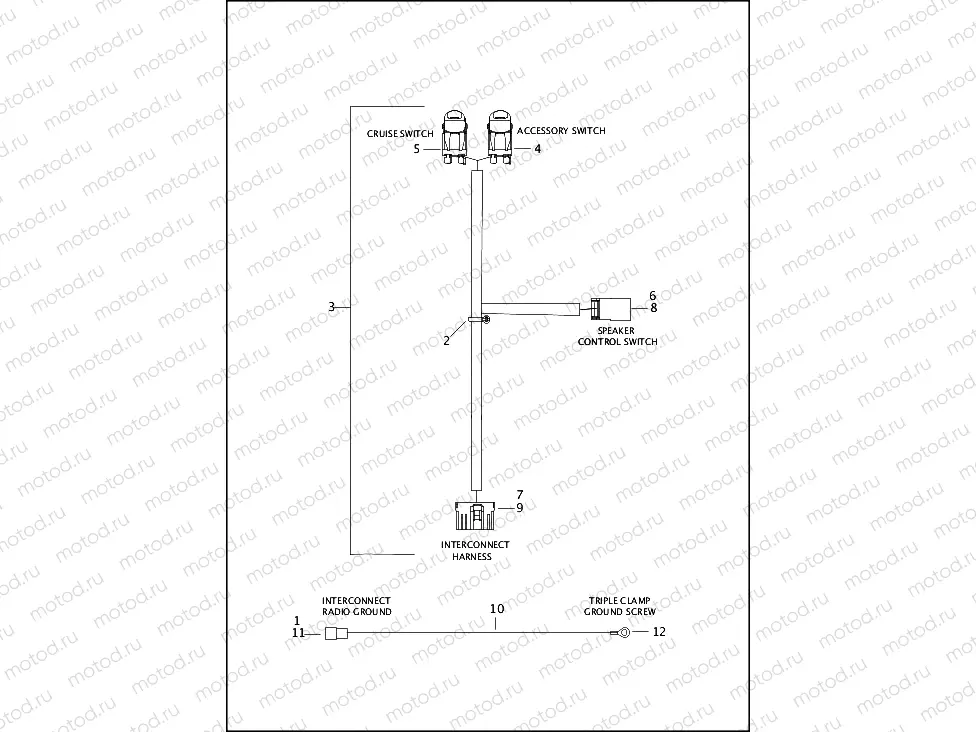 WIRING HARNESS, ACCESSORY & CRUISE - FLTRU & FLTRX