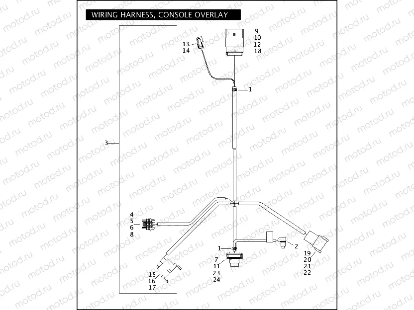 WIRING HARNESS, CONSOLE OVERLAY