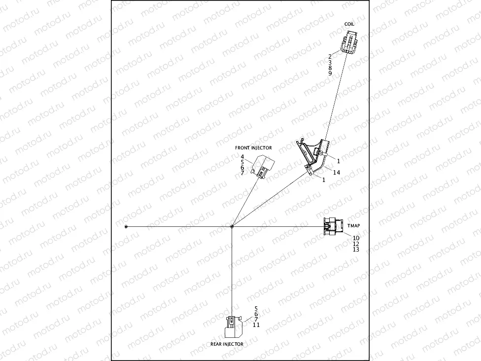 WIRING HARNESS, ENGINE (3 OF 3)