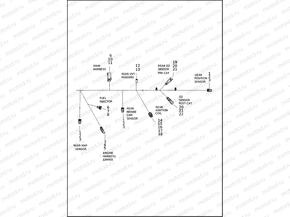 WIRING HARNESS, ENGINE (4 OF 4)