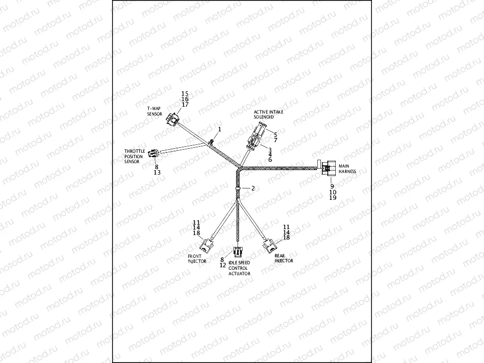 WIRING HARNESS, ENGINE - XR1200X