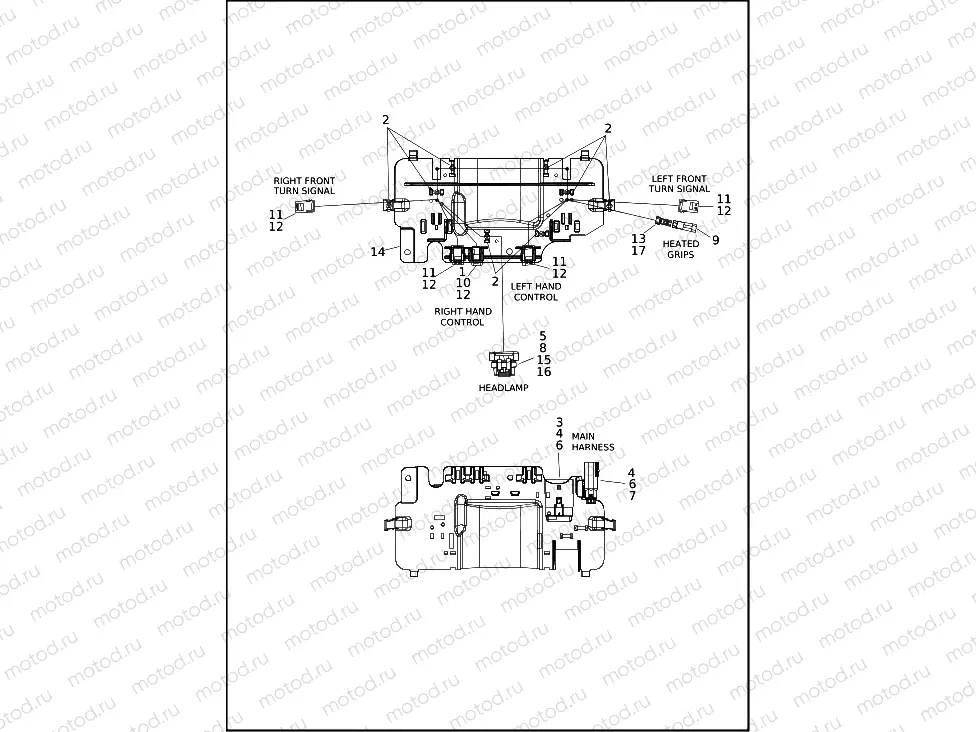 WIRING HARNESS, FAIRING - FLHTP (1 OF 2)