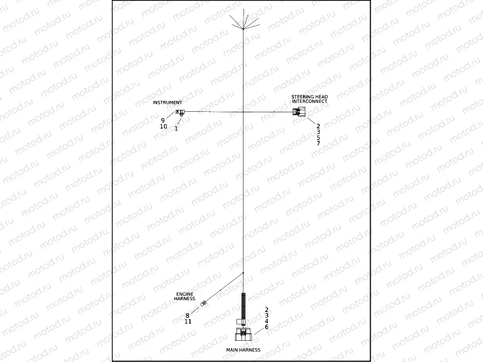 WIRING HARNESS, FRAME BACKBONE - FXLRST (1 OF 2)