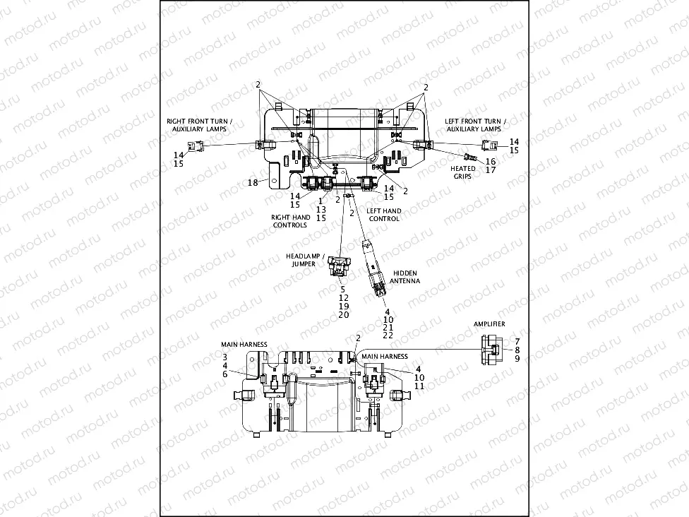 WIRING HARNESS, FRONT FAIRING (1 OF 2)