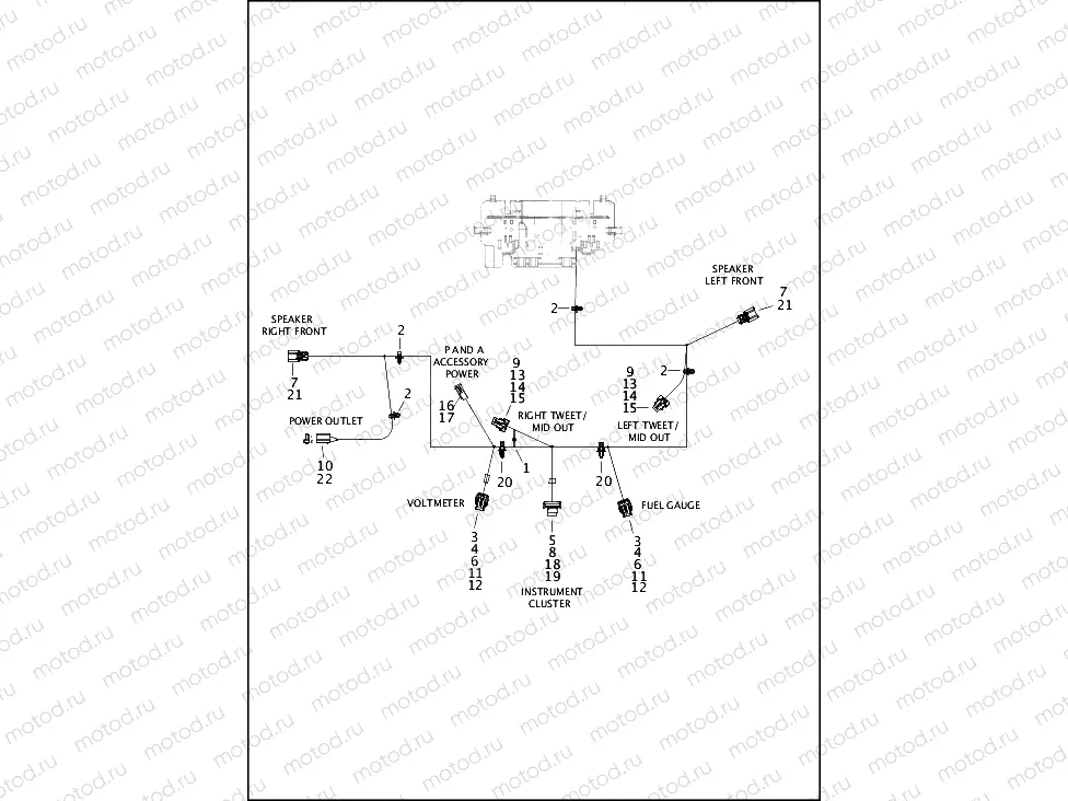 WIRING HARNESS, FRONT FAIRING (2 OF 2)