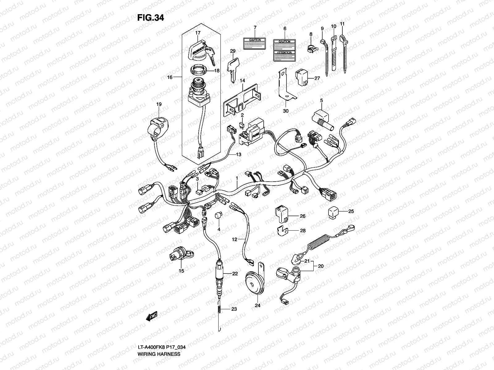 WIRING HARNESS (LT-A400FK8/FK9)