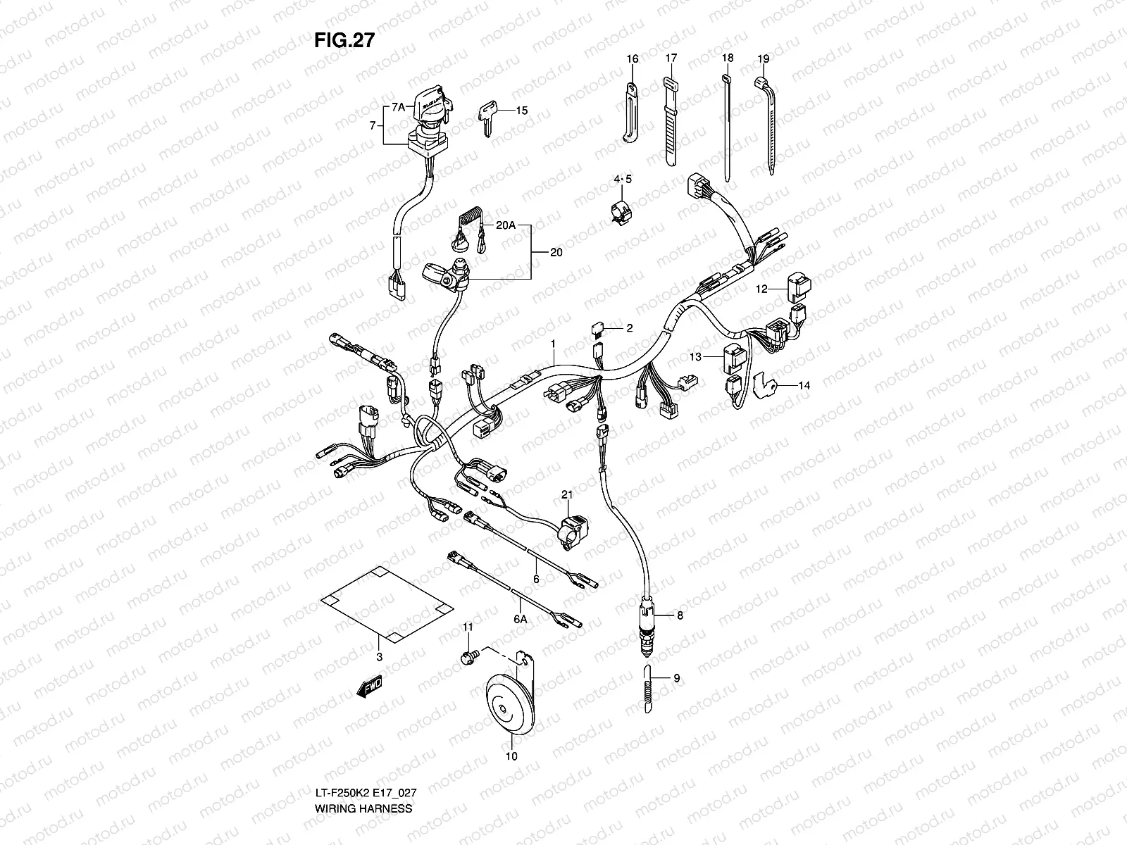 WIRING HARNESS (LT-F250K2/K3/K4 E17,E24)
