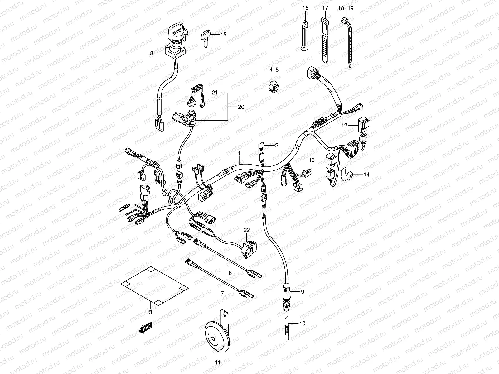 WIRING HARNESS (LT-F250K5/K6 E17,E24)