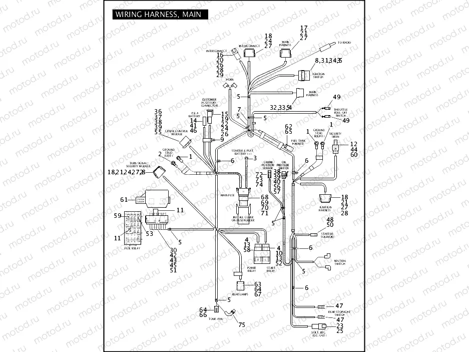 WIRING HARNESS, MAIN (1 OF 2)