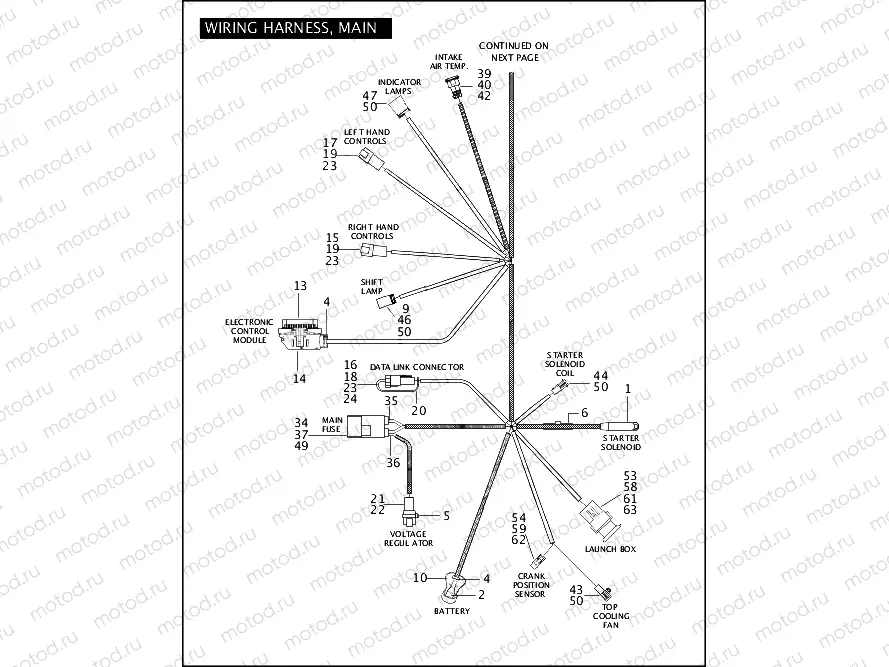 WIRING HARNESS, MAIN (1 OF 2)