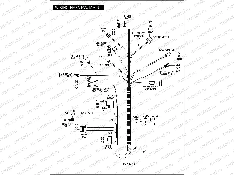 WIRING HARNESS, MAIN (1 OF 2)