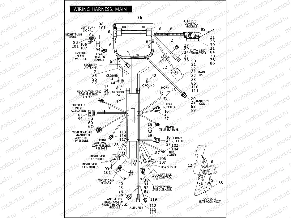 WIRING HARNESS, MAIN (1 OF 3)