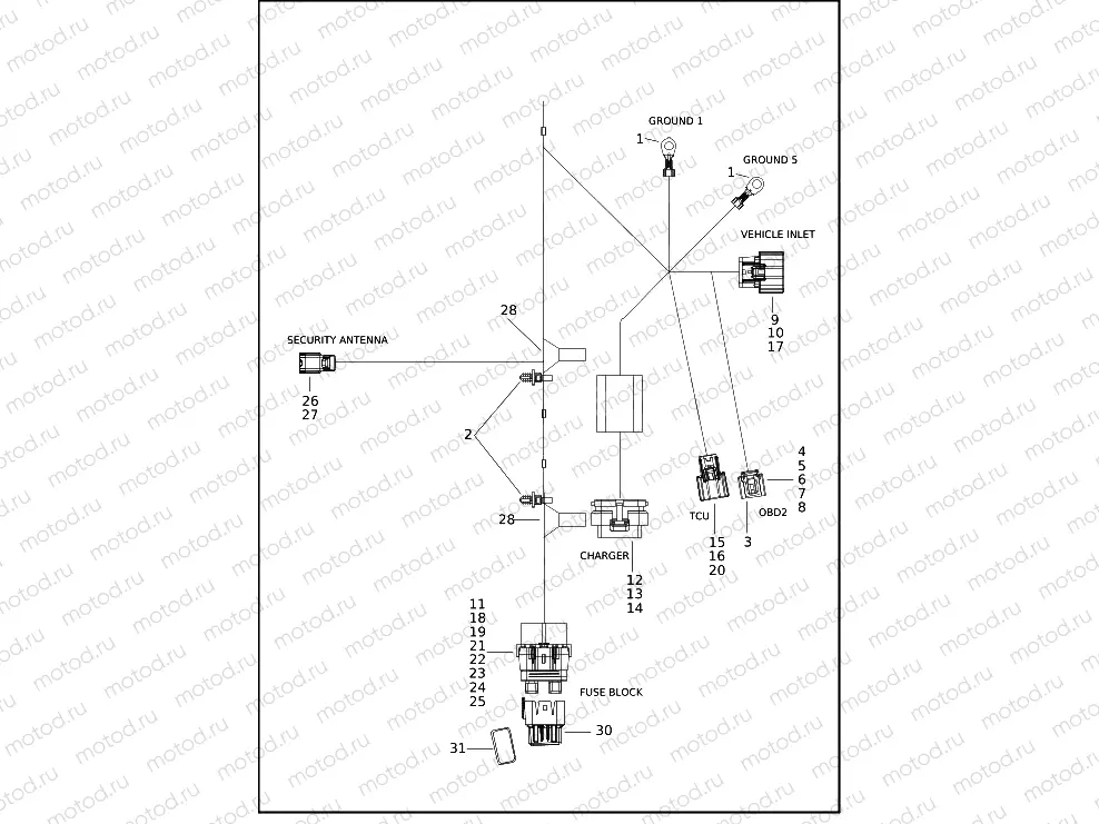 WIRING HARNESS, MAIN (1 OF 6)