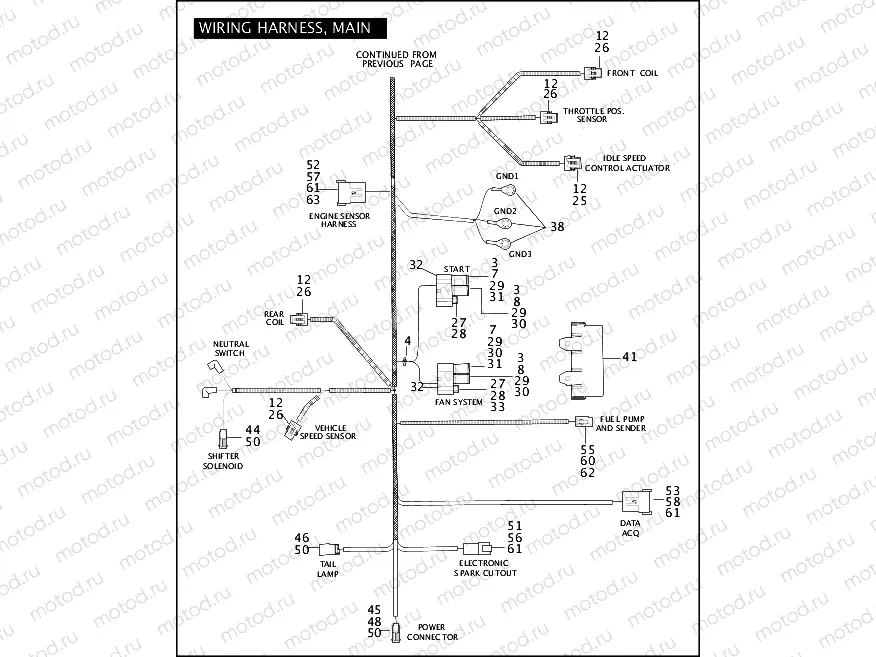 WIRING HARNESS, MAIN (2 OF 2)