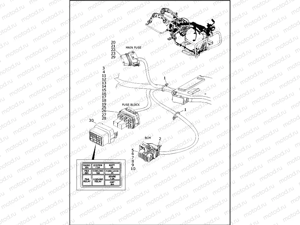 WIRING HARNESS, MAIN (9 OF 10)