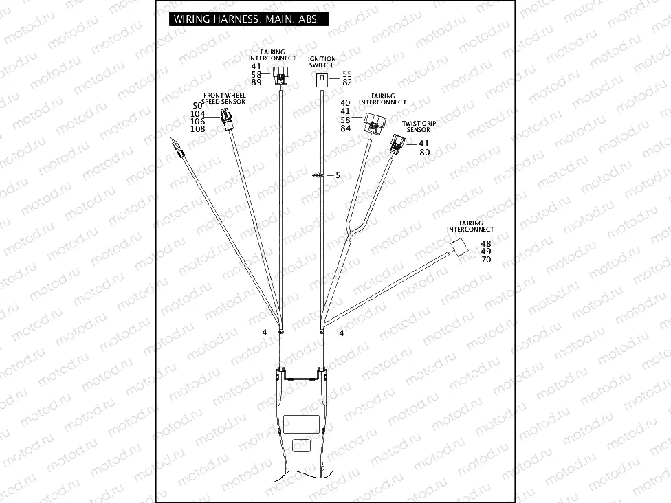 WIRING HARNESS, MAIN, ABS (1 OF 5)