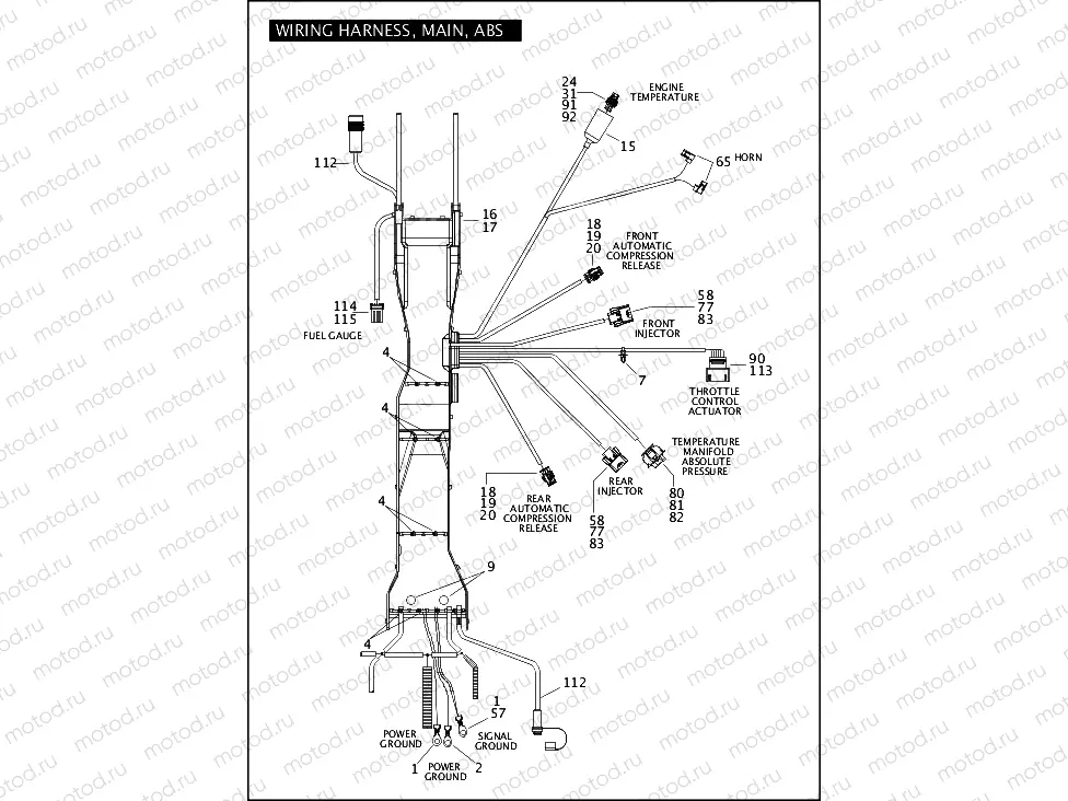 WIRING HARNESS, MAIN, ABS (2 OF 5)