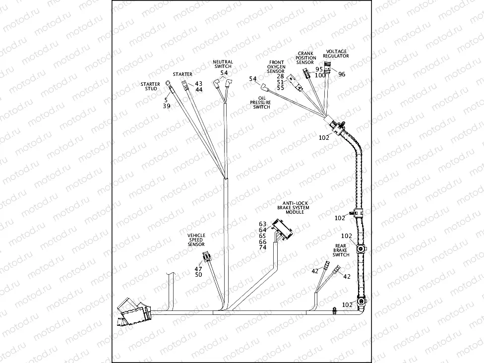 WIRING HARNESS, MAIN, ABS (3 OF 6)
