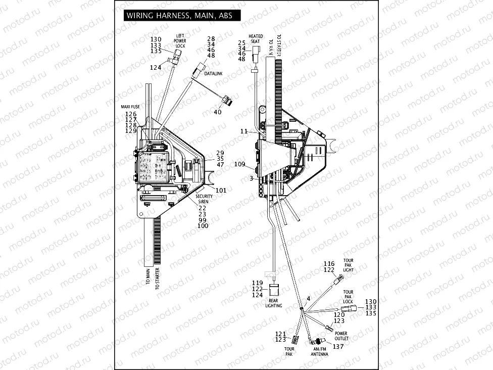 WIRING HARNESS, MAIN, ABS (4 OF 5)