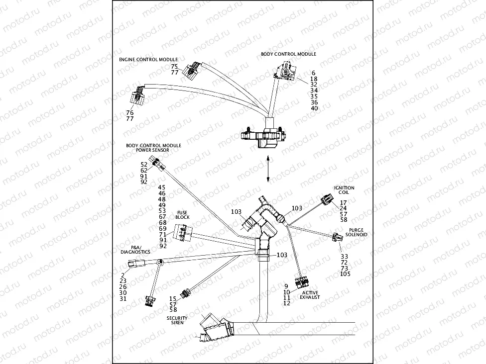 WIRING HARNESS, MAIN, ABS (4 OF 6)