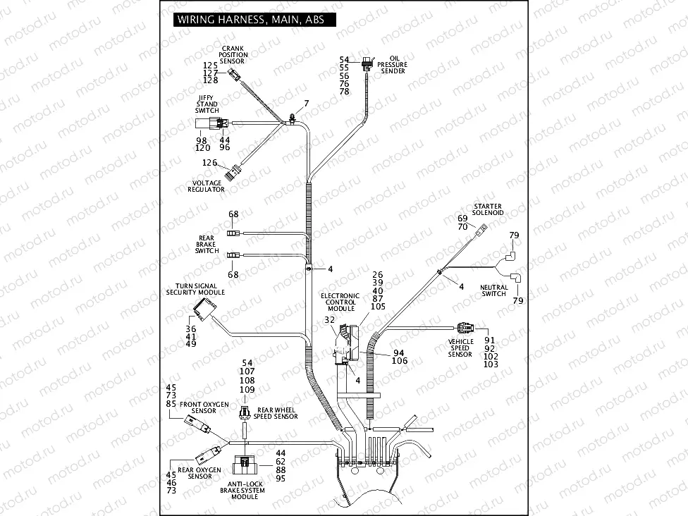 WIRING HARNESS, MAIN, ABS (5 OF 5)