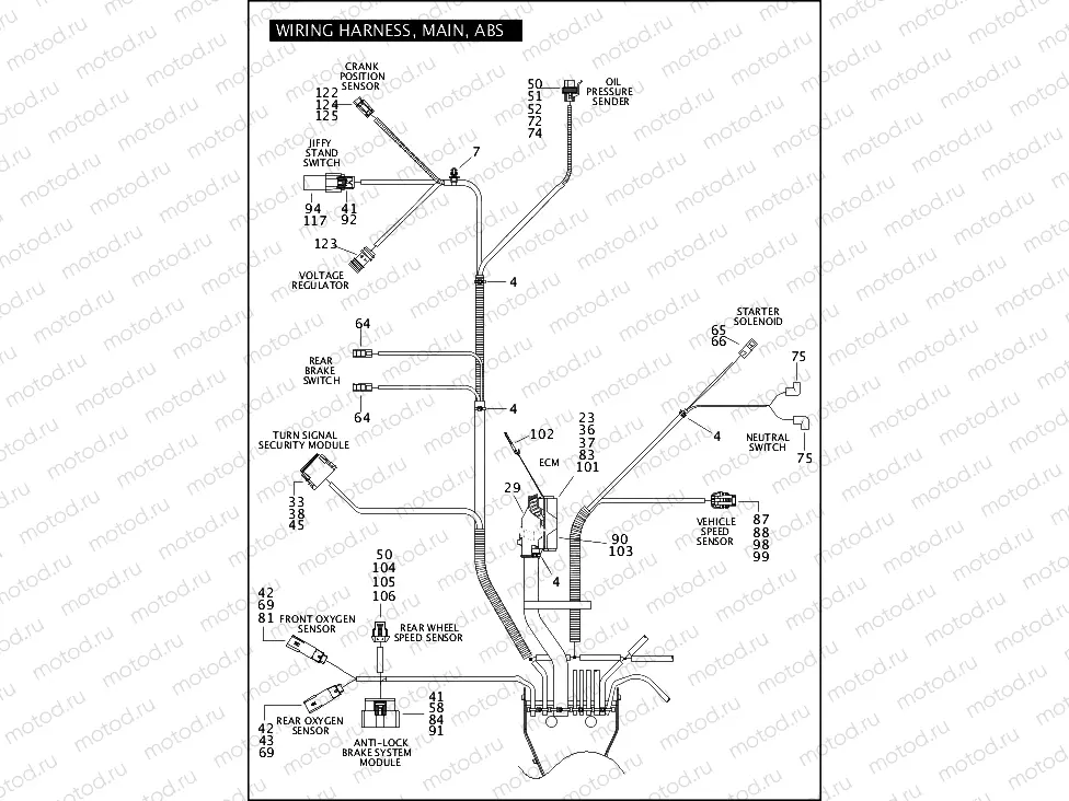 WIRING HARNESS, MAIN, ABS (5 OF 5)