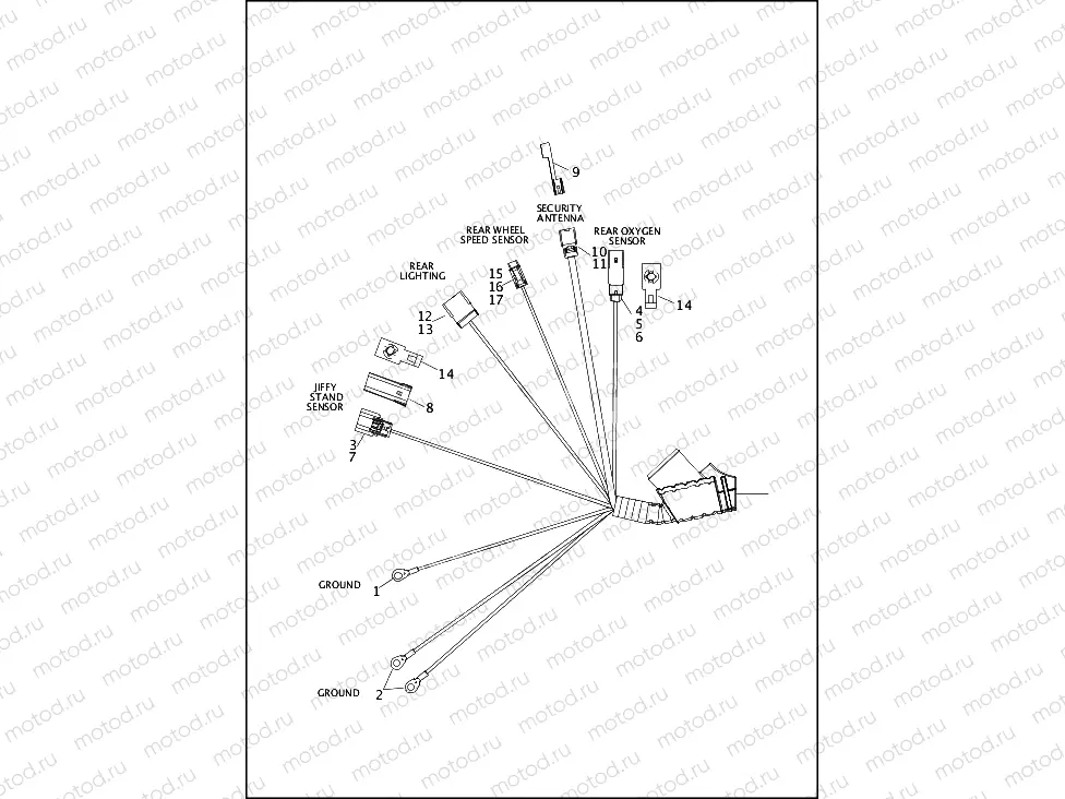 WIRING HARNESS, MAIN, ABS - ALL MODELS EXCEPT FXDLS (2 OF 10)