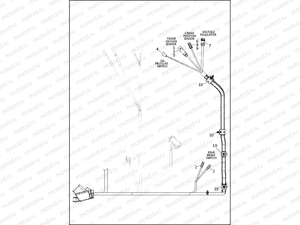 WIRING HARNESS, MAIN, ABS - ALL MODELS EXCEPT FXDLS (3 OF 10)