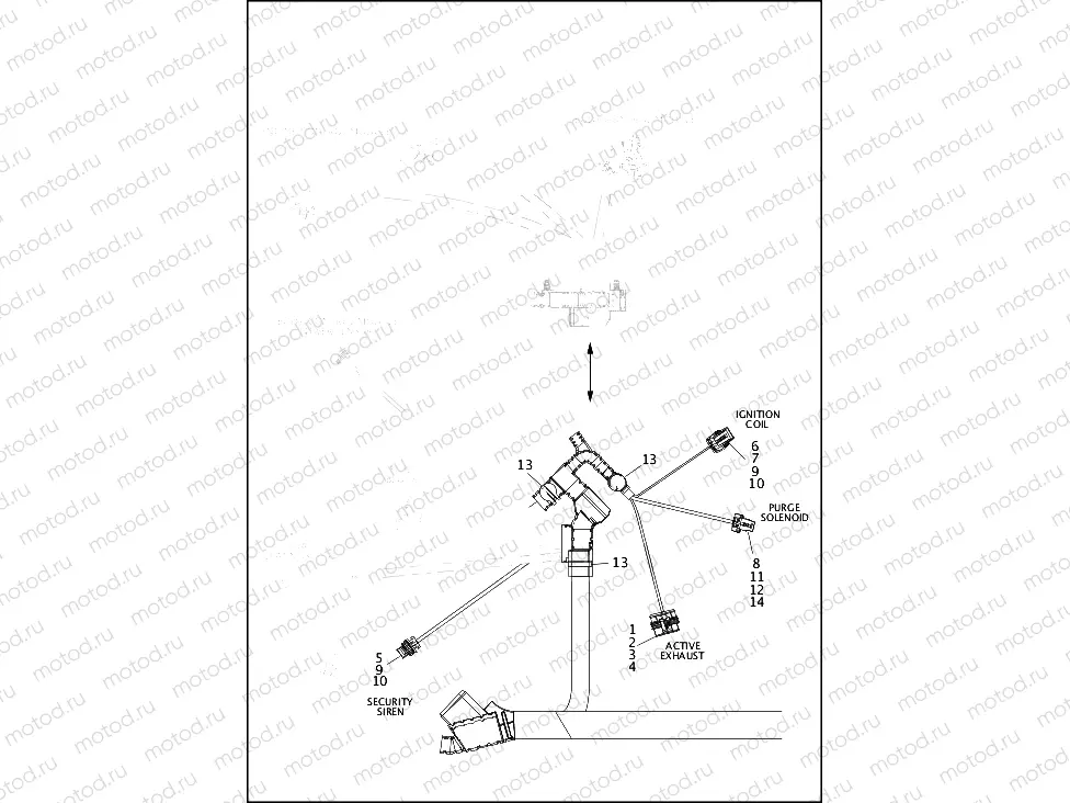 WIRING HARNESS, MAIN, ABS - ALL MODELS EXCEPT FXDLS (7 OF 10)