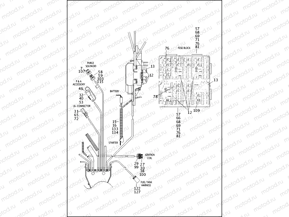 WIRING HARNESS, MAIN, ABS (FAIRING MODELS) (3 OF 6)
