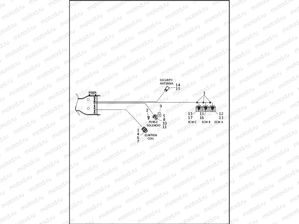 WIRING HARNESS, MAIN, ABS (FAIRING MODELS) - FLHX & FLHXS (4 OF 8)