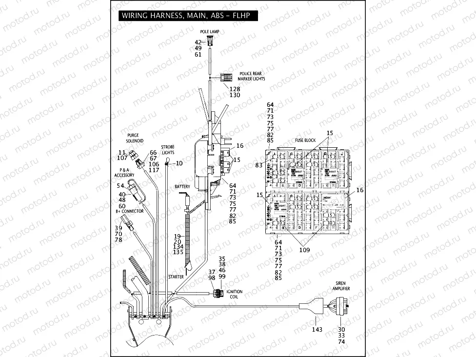 WIRING HARNESS, MAIN, ABS - FLHP (3 OF 5)