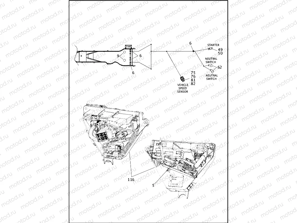 WIRING HARNESS, MAIN, ABS - FLHP (6 OF 8)