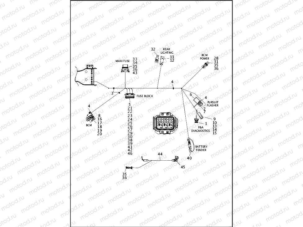 WIRING HARNESS, MAIN, ABS - FLHP (8 OF 8)