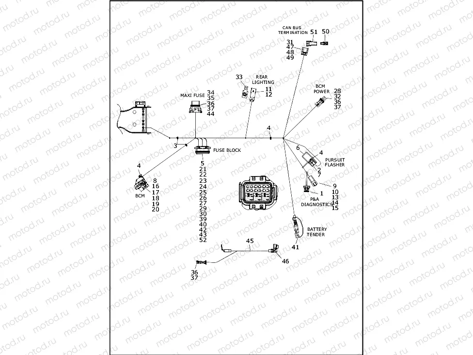 WIRING HARNESS, MAIN, ABS - FLHP (9 OF 9)