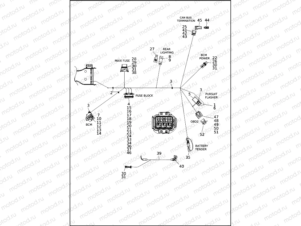 WIRING HARNESS, MAIN, ABS - FLHP (9 OF 9)