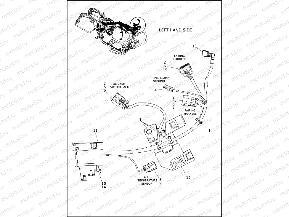 WIRING HARNESS, MAIN, ABS - FLHT, FLHX, FLHXS AND FLHXST (1 OF 10)