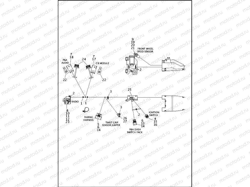 WIRING HARNESS, MAIN, ABS - FLHTCU (2 OF 8)