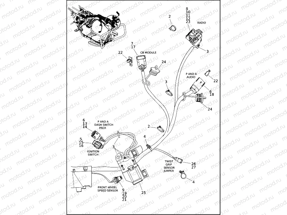 WIRING HARNESS, MAIN, ABS - FLHTK (2 OF 10)