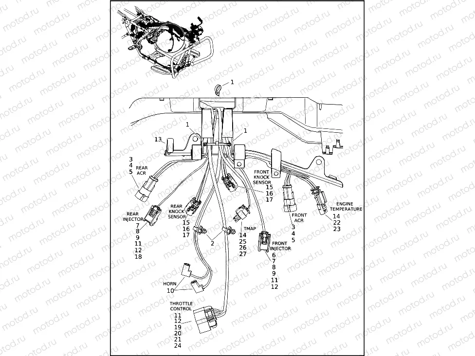 WIRING HARNESS, MAIN, ABS - FLHTK (3 OF 10)
