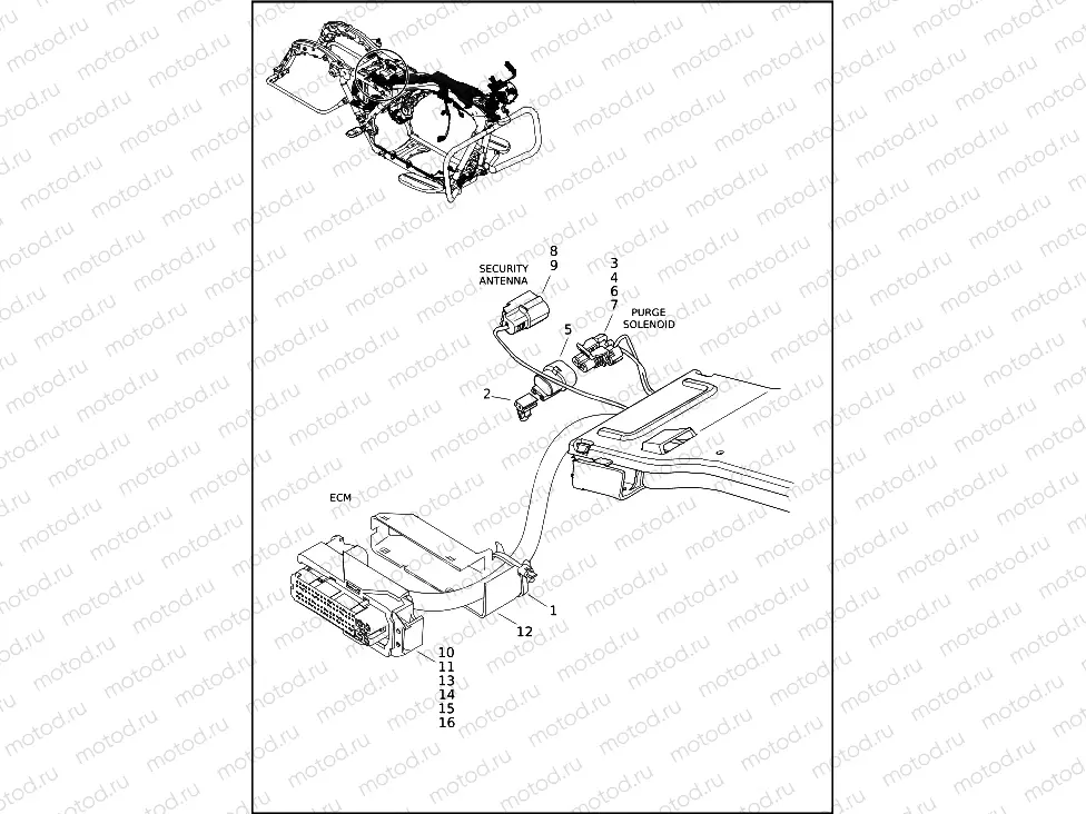 WIRING HARNESS, MAIN, ABS - FLHTK (4 OF 10)