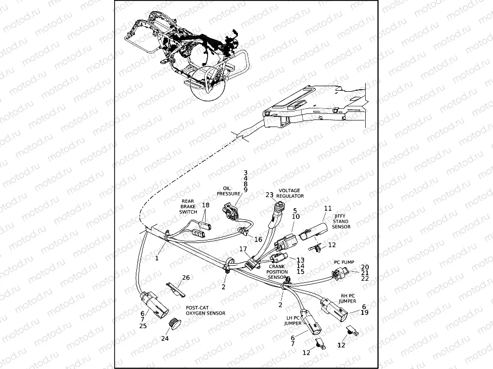 WIRING HARNESS, MAIN, ABS - FLHTK (8 OF 10)